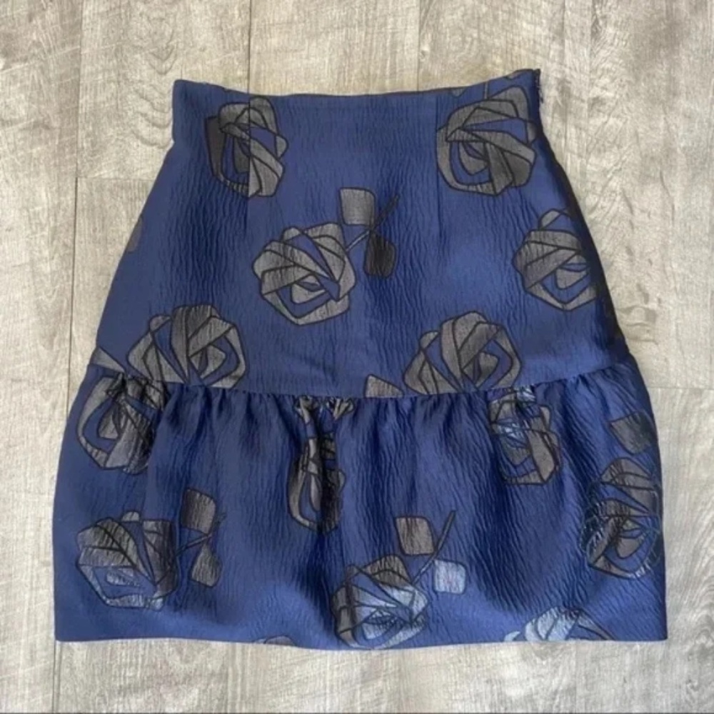 Moschino Blue and Black Mini Skirt